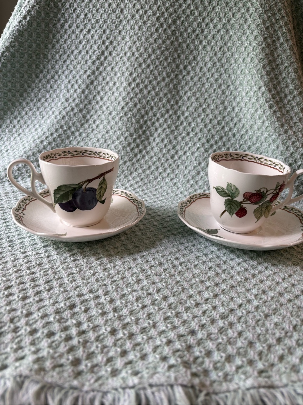 Noritake White Porcelain Teacup Base with Blue Royal Orchard Mark